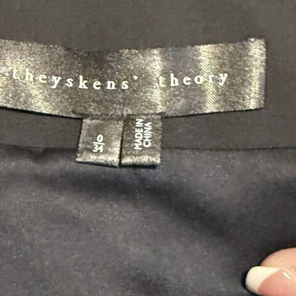 Theyskens' Theory Black Alpaca Wool Zip Jacket blazer Size 0 / 34 - Picture 4 of 5